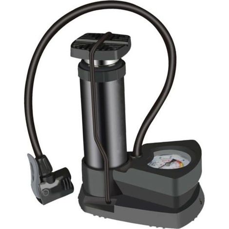Gonfleur de voiture portable avec manomètre Pneus/VTT/Vélos/Trottinettes Pompe à air manuelle (1/5)