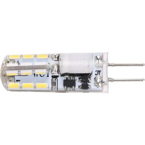 Ampoule LED G4 sans scintillement 24 LED, 2 W 200 lm, ampoule à brancher pour suspensions, plafonniers, appliques murales, lampes de table, blanc froid non dimmable. (1/5)