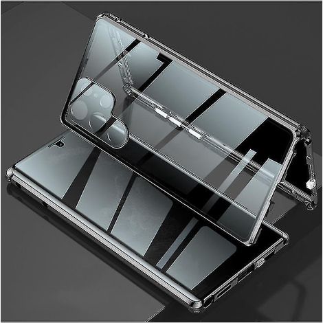 Étui anti-espionnage compatible avec Samsung Galaxy S22 Ultra/S22, coque magnétique double face en verre trempé - Pour Galaxy S22 Ultra (1/5)