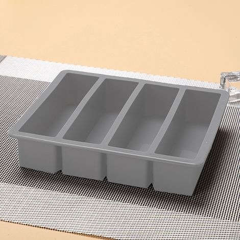 1 Stück 4 quadratische Silikonwürfel mit langem Gitter, C-förmiges DIY-Set (1/5)