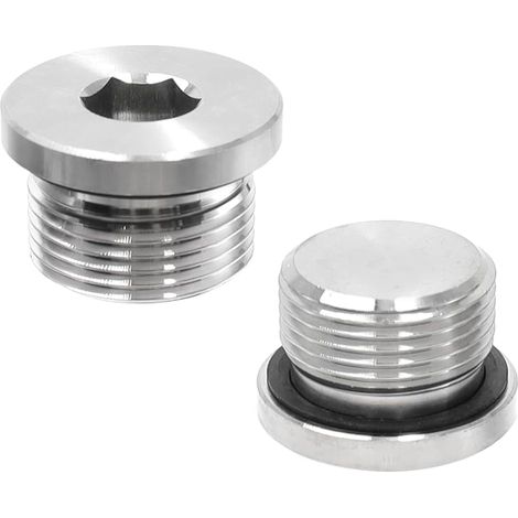 2 Pièces Bouchon Robinet Hexagonal Bouchon Obturateur INOX Acier avec Scellage Caoutchouc Anneau 3/4 Pouce Bouchon Tuyau pour L'étanchéité des Tuyaux (1/5)