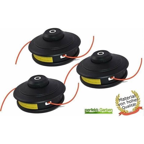 Juego de 3 cabezales de alimentación automática doble para desbrozadoras Fuxtec.