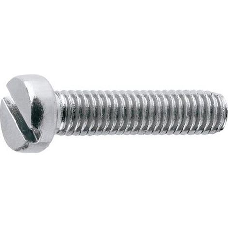 Vis à métaux tête cylindrique fendue en acier zingué GFD 6x8mm - - 512122