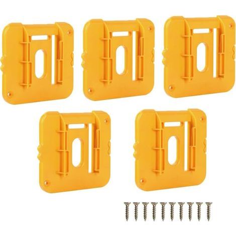 Lot de 5 supports de batterie pour batteries Dewalt 14.4-18v (1/5)