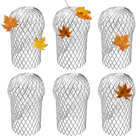 6 Pièces Crapaudine de Gouttière, Crapaudine, Filtre Gouttière, Grille Gouttières Anti Feuilles, Protection de Feuilles, pour Maison, Avant-Toit, Fossé, Égout et Autres Débris (1/5)