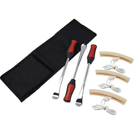 Lot de 3 démonte-pneus de moto - Avec cuillère - Pour démonte-pneu - Pour jantes - Protection de montage (1/4)