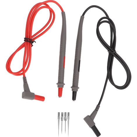 Jeu de cordons de test multimètre, câbles silicone souples ultra-fins à double couche, pointes de sondes électriques (1/5)