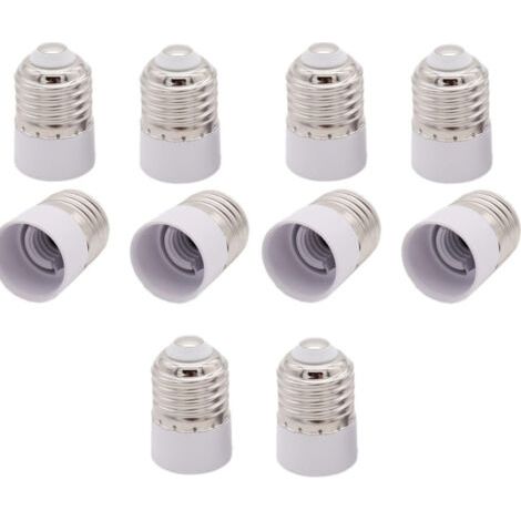 Adaptateur de douille E27 vers E14, adaptateur de douille pour lampes LED et CFL, 10 pièces (1/5)