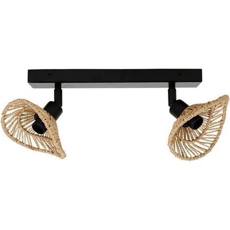 Applique rampe 2 spots orientables Ozana naturel (1/4)