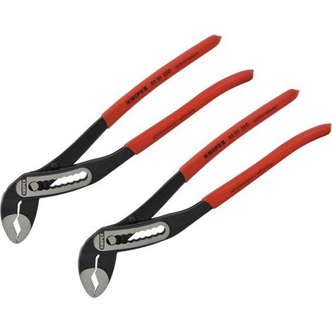 Knipex 8801250 Alligator Waterpump Pliers PVC Grip 50mm Capacity 250mm Twin Pack