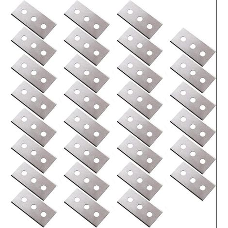 Lames de Rechange pour Grattoir, Lame Racloir, Trois Trous Plaque Cuisson Vitrocéramique, 0,2mm (1/5)