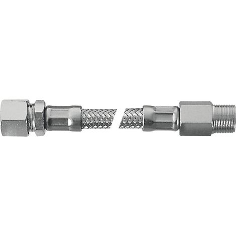 SCELTO DA DESIVERO Flessibile Flex inox attacco bicono d.10 mp1/2"l.300 codice prod: DSV04761 (1/2)