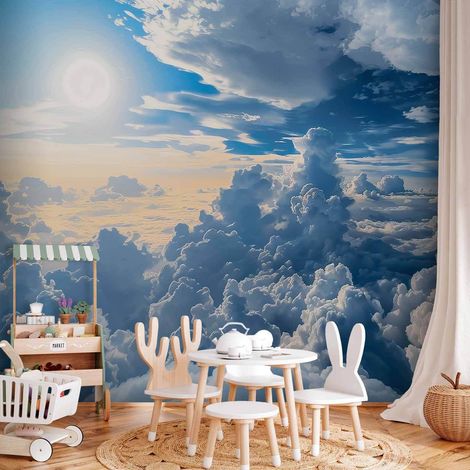 Papier peint artgeist ciel ensoleillé bleu 200x140 cm