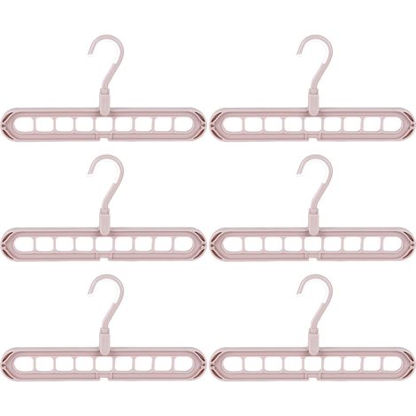 Organisateur de cintres, lot de 6 cintres multifonctions pour gagner de la place dans votre placard (1/5)