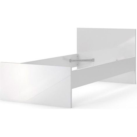 Nada Bett 90 190 cm weiss hochglanz. (1/4)