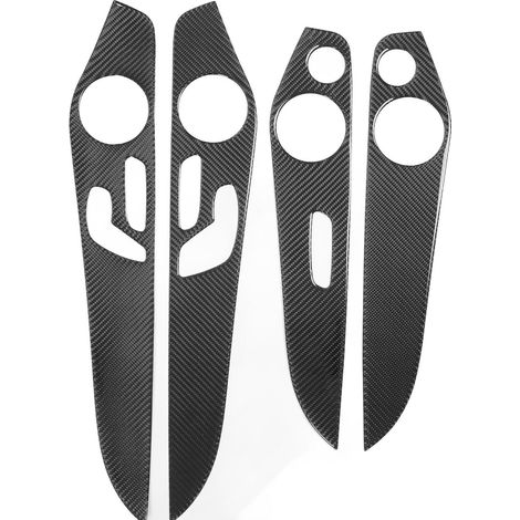 4 pièces Stickers Panneaux de Garniture Intérieure Fibre de Carbone pour Mercedes C Classe W205 GLC Classe 2014-2020, Couvre-Panneaux de Porte (1/5)