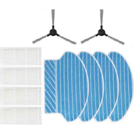Lot de 10 accessoires pour balayeuse RobZone Duoro X-Clean : brosse latérale et filtre. (1/5)