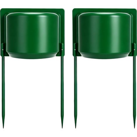 Lot de 2 Protecteur anti-éclaboussures d’arroseur de pelouse, Bouclier anti‑projection pour tête d’arrosage, Garde de pulvérisation d'eau de jardin, fixation par piquets au sol (1/5)