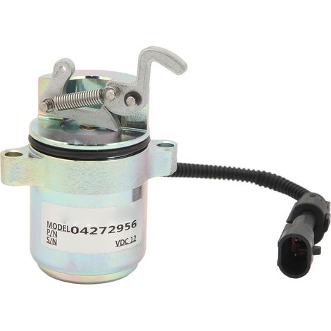 Électrovanne d'arrêt carburant 12V Bobcat 863 864 873 883 A220 A300 S250 T200 Moteur Deutz Alliage Aluminium Pièce de rechange OEM 04272956 (1/5)