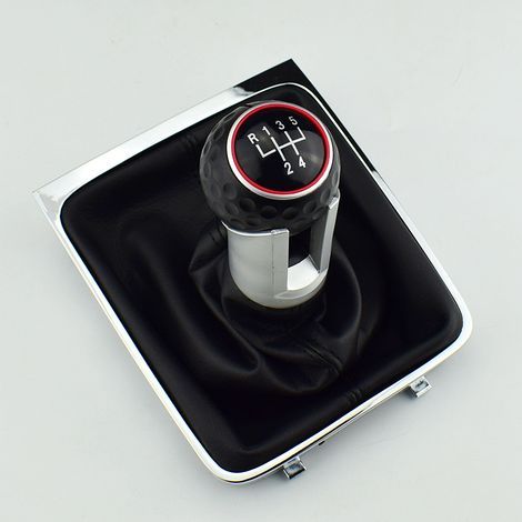 Ein Satz schwarzer Schaltknäufe und Schaltwippen für 6-Gang-Schaltgetriebe, passend für den Volkswagen Magotan B6 MK7 VII GTI GTD.