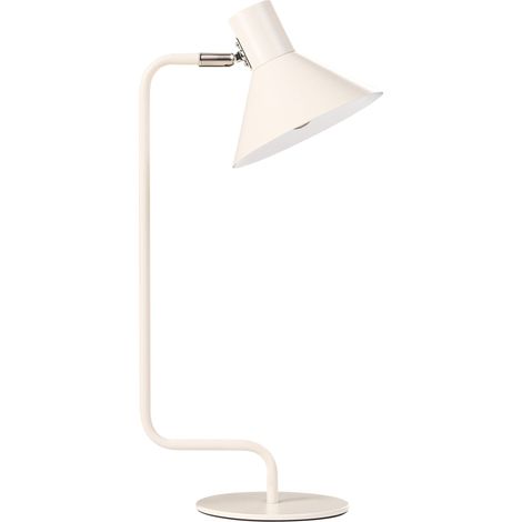 Lampada da scrivania industriale regolabile con paralume a cono in metallo bianco sporco Rimava
