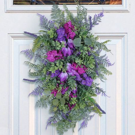Guirlande Artificielle - Guirlande Porte Frontale Forme Goutte - Décoration Intérieure Extérieure - 1 Pièce (1/5)