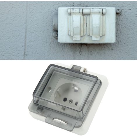 Prise étanche encastrée de type allemand IP66, 250 V, 16 A (1/5)