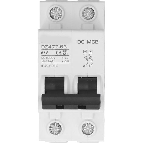 Disjoncteur CC protection surcharge système magnétique 2P 1000V 63A (1/5)