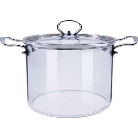 Marmite en verre avec couvercle Marmite en verre transparent (3,5 L)