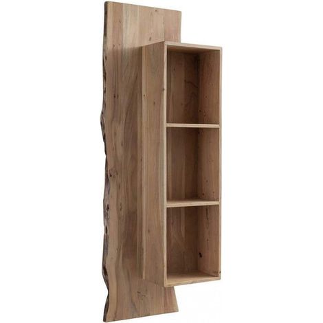 Mensola scaffale design da interno a 3 ripiani in legno di acacia Drommer