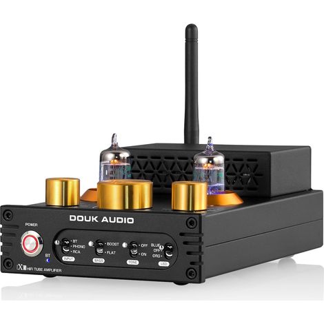 Amplificateur à lampes HiFi Bluetooth 5.0 - Amplificateur audio à tube de soupape - Amplificateur phono MM - 320 W (1/5)