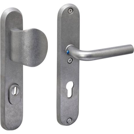 Quincaillerie de porte d’entrée ovale Vurano PC 72mm acier inoxydable culbuté - 0034.378836 (1/2)