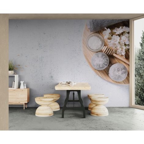 Papier peint art & déco – Composition spa douce et minimaliste - 400 x 260 cm (1/2)