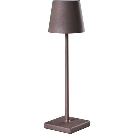 Table Lamp Brown Aluminium Indoor Outdoor Modern with Touch Switch USB Cable Charging Wireless BACEIRO (1/5)