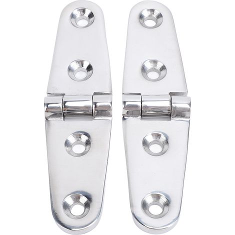 1 paio di cerniere a cinghia in acciaio inox per imbarcazioni, 4,06 x 1,06 pollici, montaggio a filo, cerniera per portello di coperta resistente, porta nautica per yacht. (1/4)