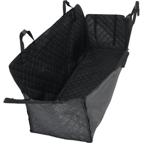 Housse de siège de voiture pour chien noir 137x46x50 cm