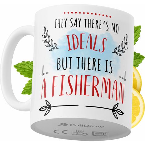 Lustiger Fischerbecher mit witzigem Textdesign – ideal für Geburtstage, Namenstage und Feiertage. Hochwertiger Becher für besondere Anlässe, ob zu Hause, im Büro oder bei der Arbeit. Farbe: Weiß, 330 