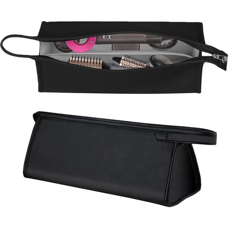 1 Sac de Rangement Compatible Dyson Airwrap, Cuir PU, Tissu Oxford, Double Compartiment, Voyage (1/5)