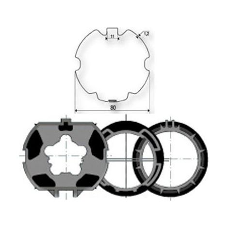 ZF80 Achsanpassung 9001474 für Somfy-Motoren Ø50mm