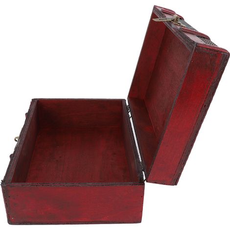 Coffret à bijoux trésor vintage en plaque de fibres, boîte de rangement décorative pour bracelets boucles d'oreilles pendentifs (1/5)