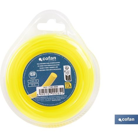 Filamento rotondo in nylon per tosaerba 20 m X 2 mm (1/4)