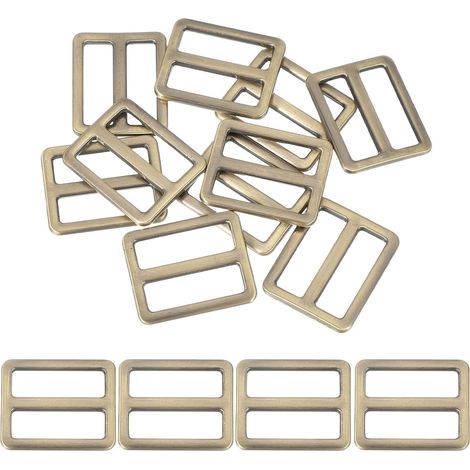 Boucle Métallique 25mm, 15 Pcs Boucle Coulissante en Alliage de Zinc pour Sangles de Sac, Ceinture, Collier, Harnais et Sac À Dos pour Chien, Bronze (1/5)