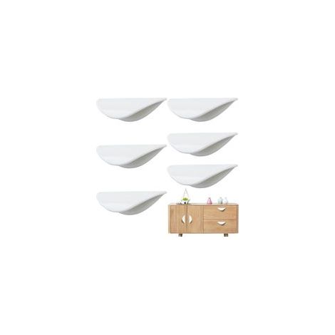 Poignées de Porte Balcon Adhésives, Lot de 6, Installation Facile Sans Perçage pour Fenêtres et Armoires
