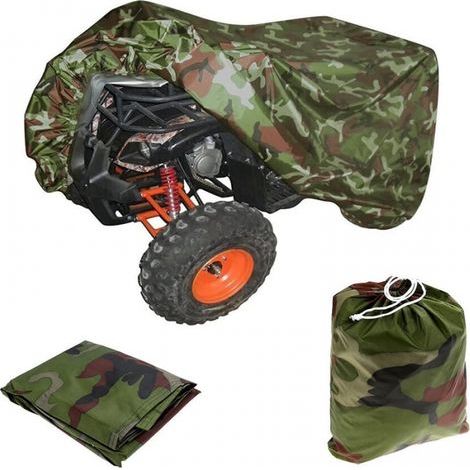 210×120×115 cm große Outdoor-Schutzhülle für ATV, Motorrad, Quad, wasserdicht, UV-beständig, Tarnmuster, robuste Schutzhülle für ATV/Quad/Elektrofahrrad (1/5)