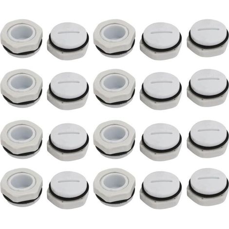 Filetage Mâle en Nylon PG11 pour Presse-Étoupe – Vis Fin Cap Gris – Lot de 20 pièces (1/3)