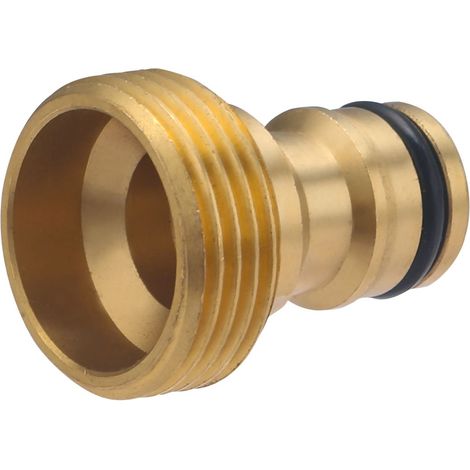 Adaptateur automatique de bec laiton chromé mâle 3/4' (20x27) – Raccord rapide – Étanchéité par joint torique – Résistant aux UV et intempéries – Aroz
