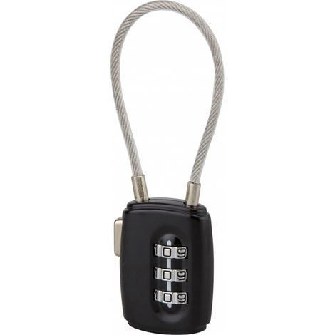 THIRARD - Cadenas à combinaison Moorea, 3 chiffres, intérieur, anse cable 125mm, 30mm - THIRARD (1/2)