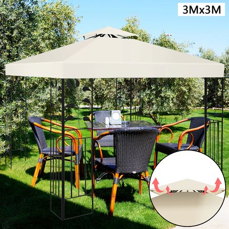SWANEW Tetto di ricambio impermeabile per pergola 3x3M tetto telone di sostituzione tetto padiglione