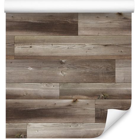 Carta da parati effetto legno, motivo moderno per soggiorno e camera da letto, 50x1000 cm (1/5)