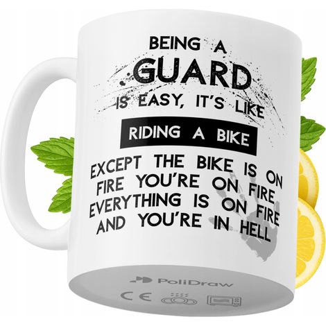 Mug humoristique pour un gardien, avec un texte amusant et un design graphique original. Idéal pour les anniversaires, les fêtes et les jours fériés. Mug premium pour toutes les occasions spéciales, à